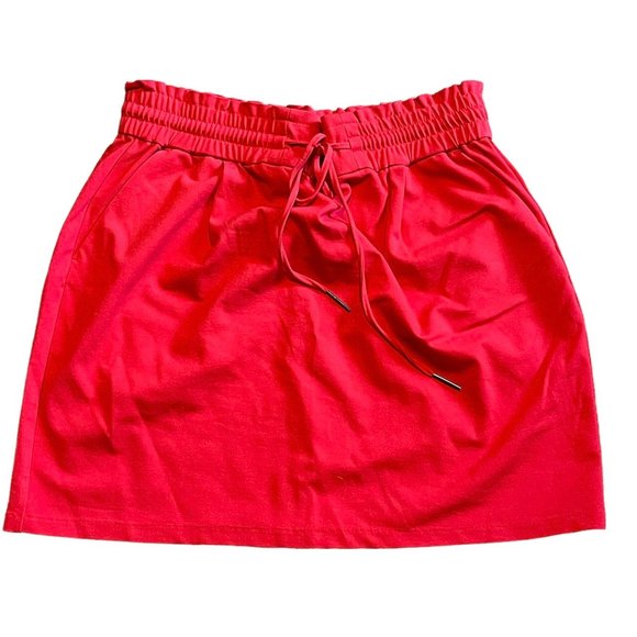Vero Moda Woman’s Elastic Waist Red Classic Mini Skirt Size XL - Picture 1 of 6